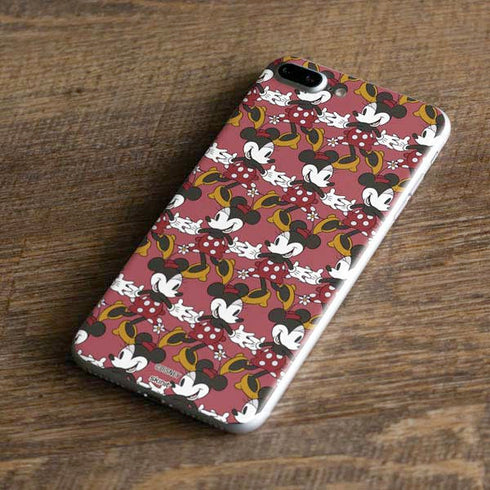 Disney Minnie Mouse Dancing Pattern iPhone 8 Plus Skin